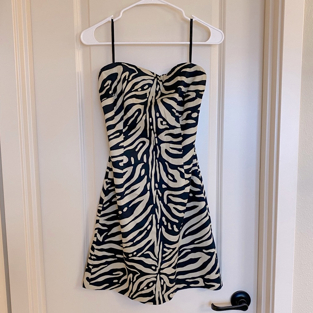 The Limited Strapless Zebra Dress
